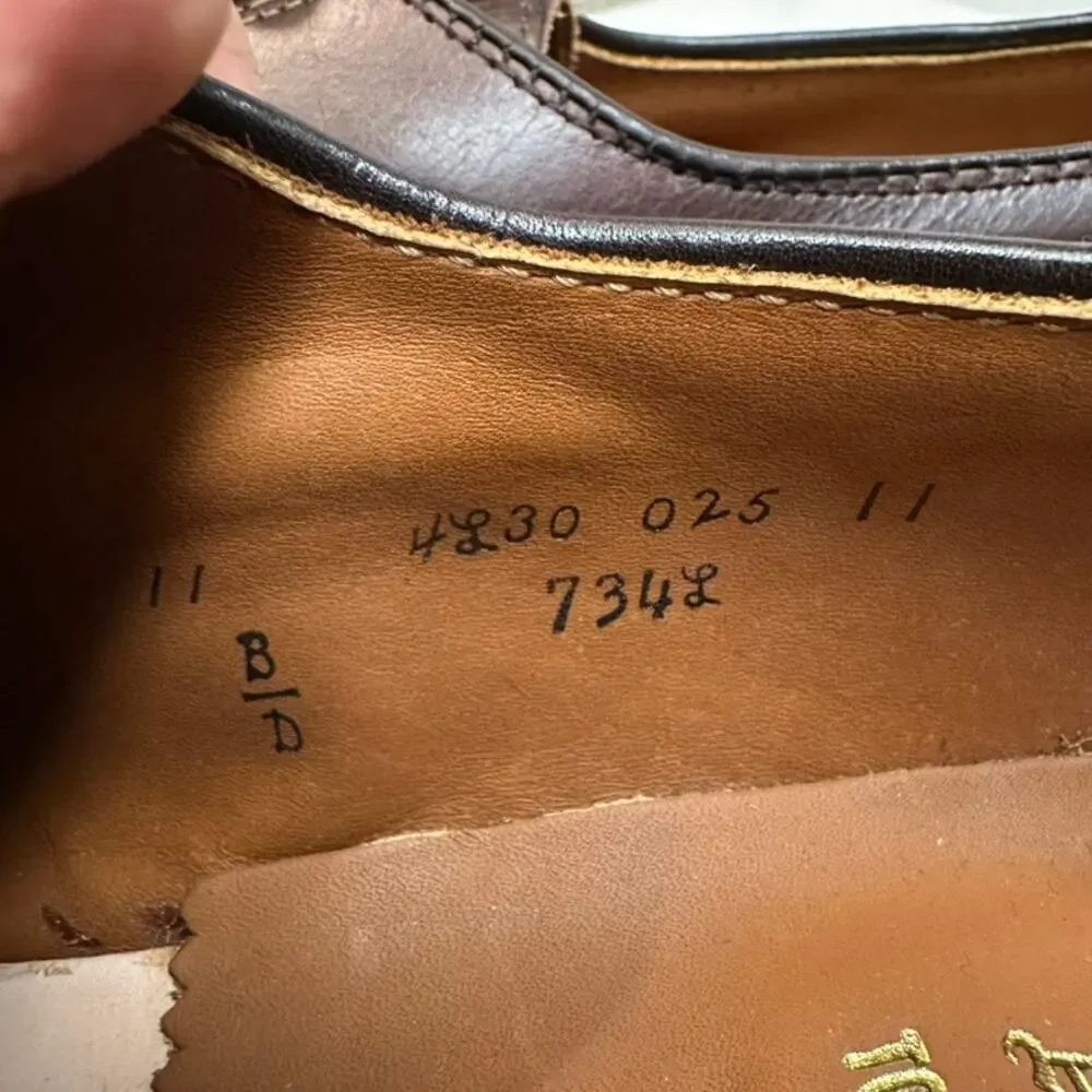 NWOT Todd Snyder x Alden 734L Mocc Toe Leather Blucher Rich Brown Made USA 11 D